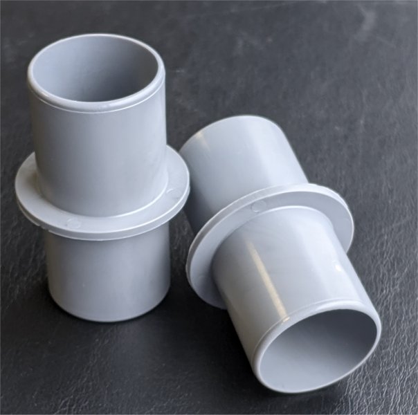 waste water 28mm connector convoluted hose grey female male tee piece adaptor reducer caravan motorhome rigid pipe joiner