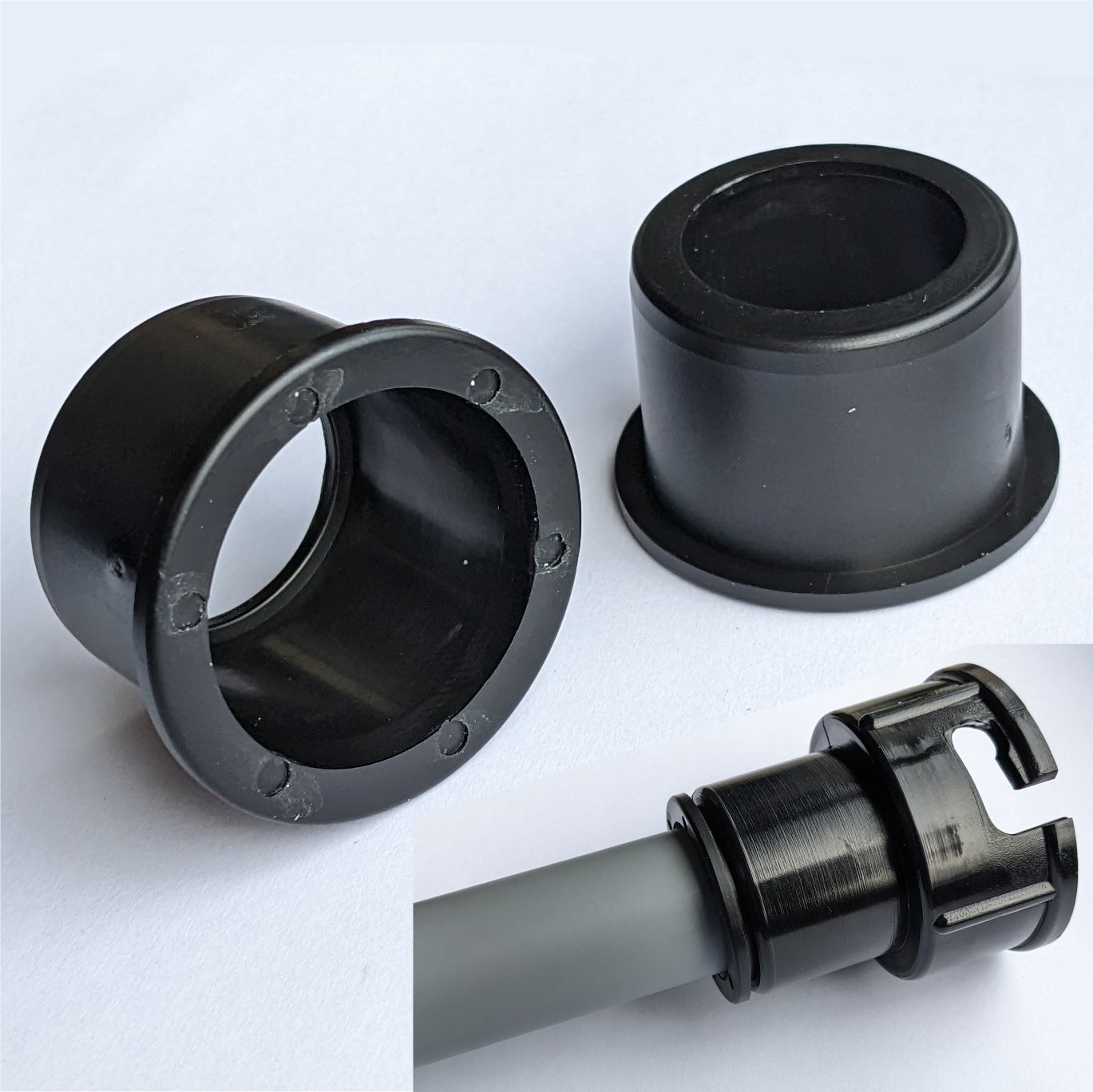 28mm - 34mm Pipe Connector waste water 28mm 34mm connector convoluted hose grey female male tee dump valve piece adaptor reducer caravan motorhome rigid pipe joiner