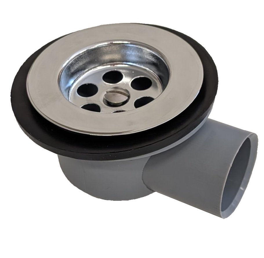 chrome 28mm 90º degree right angle sinkwaste grey waste water sink drainer plug