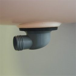 26mm OD 48mm Sink Waste Stainless Top Angled, no P