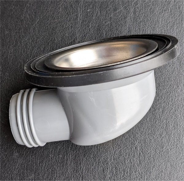 26mm OD 48mm Sink Waste Stainless Top Angled, no P