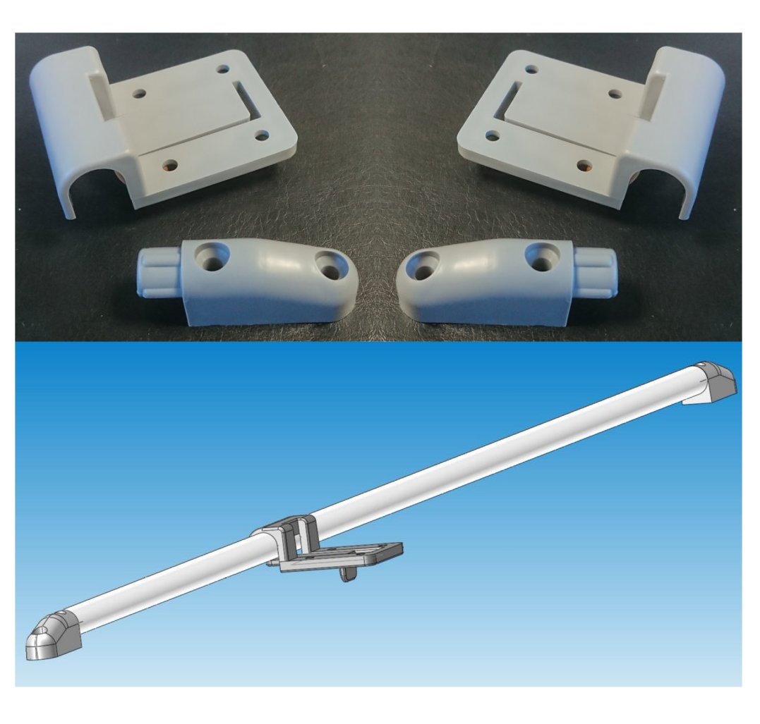 table support kit rail bracket 950mm caravans campervans motorhomes camping grasshopper leisure reimo 57055 stla