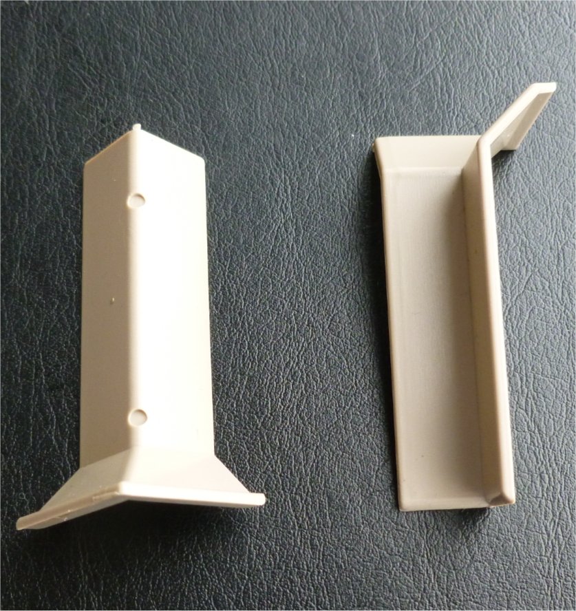 ABI dearing plastics extrusion corner cover capping skirting end