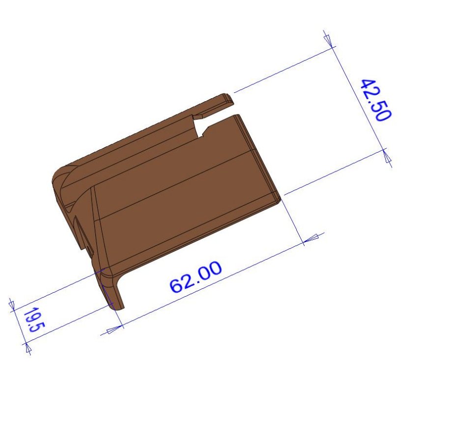 Awning Rail Cap Straight RH 