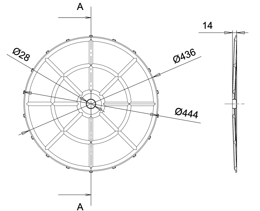 450mm Cylinder Expansion Baffle